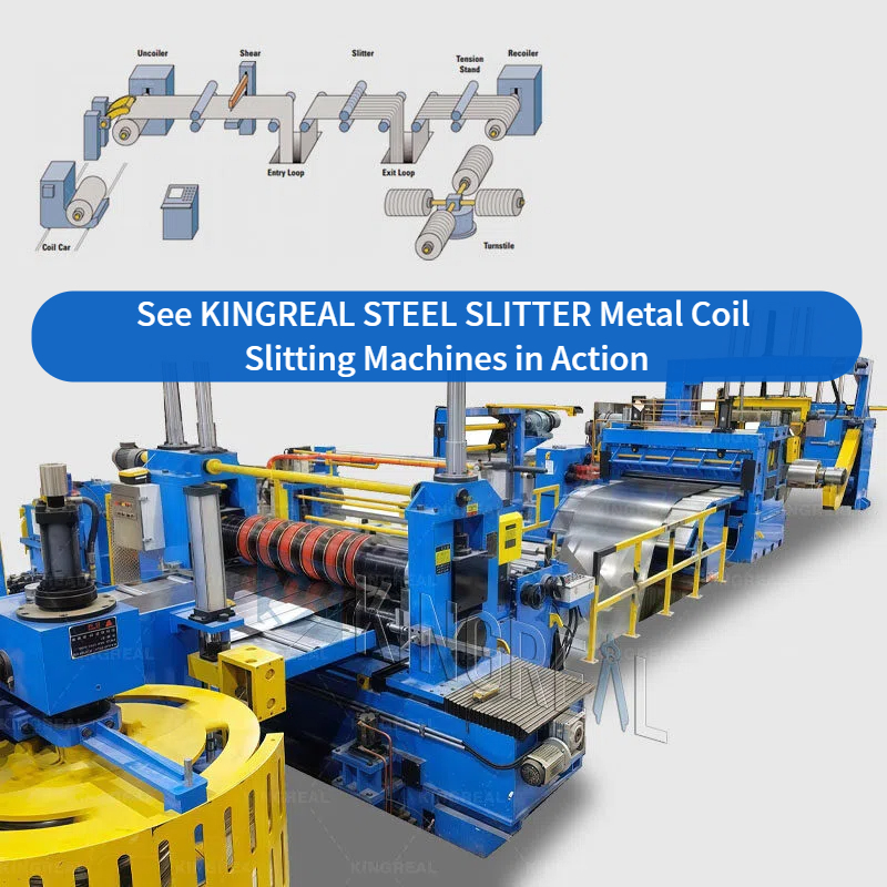 KINGREAL STEEL SLITTER သတ္တုကွိုင်ခွဲစက်များကို လုပ်ဆောင်ချက်တွင် ကြည့်ပါ။