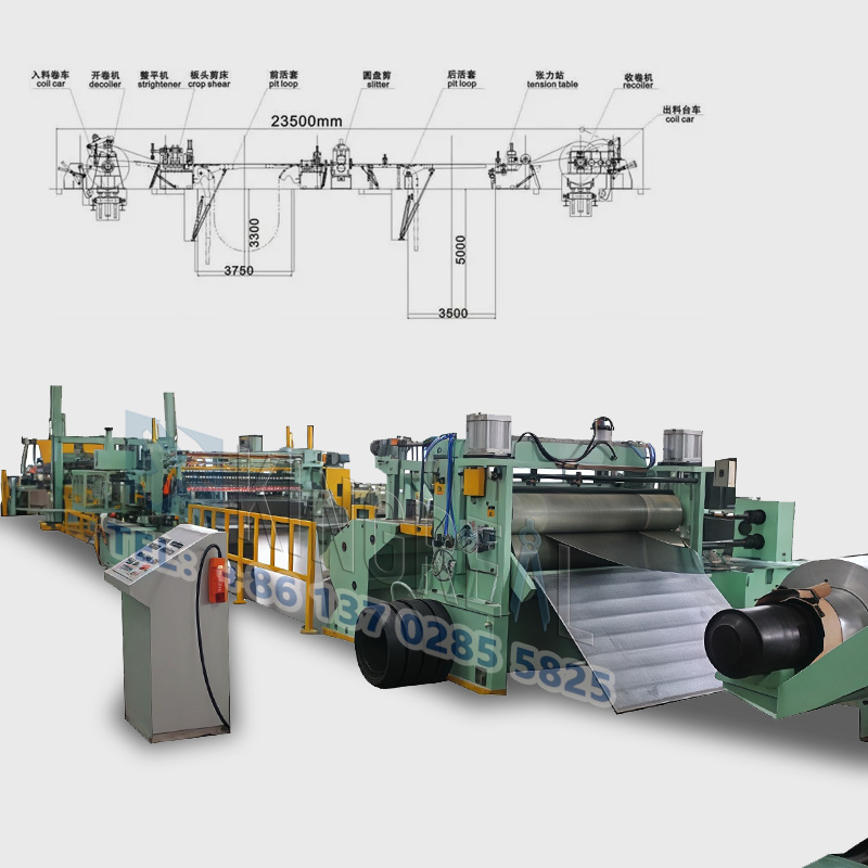 မြန်နှုန်းမြင့်သံမဏိ coil slitting စက်