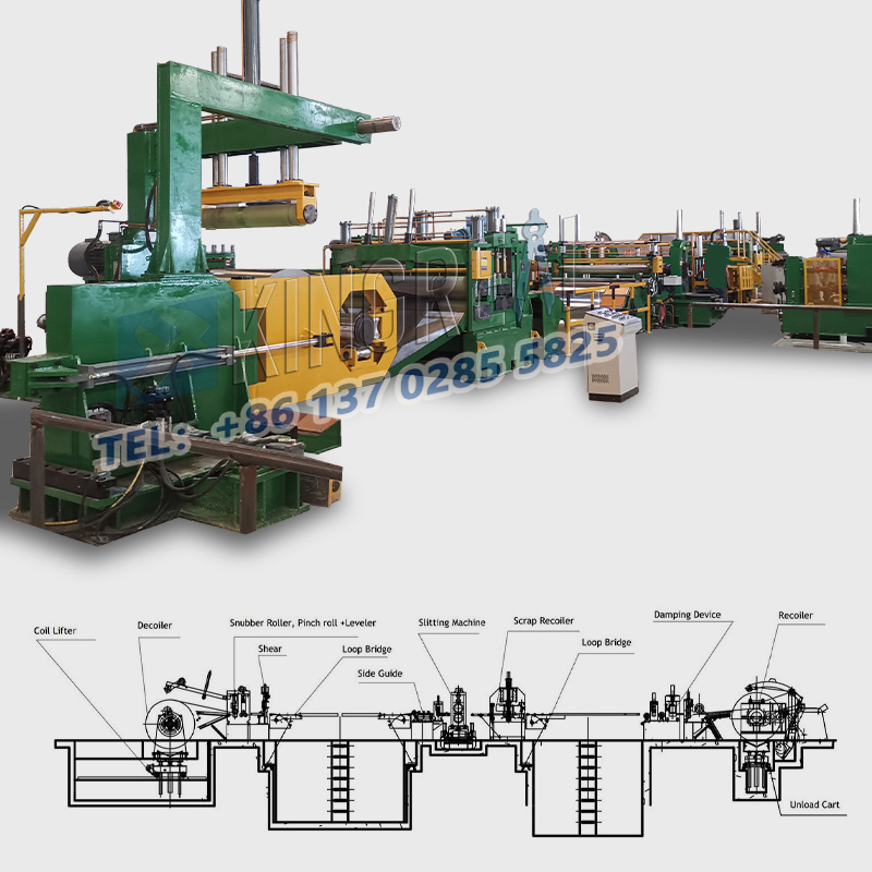 သံမဏိ coil slitting စက်